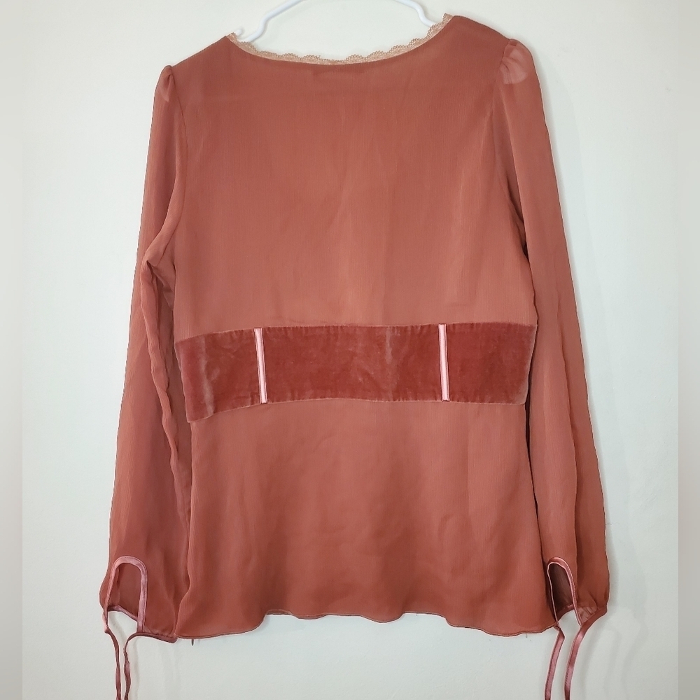 Womens Sheer Renaissance bustier Blouse Size M-L - Picture 8 of 11